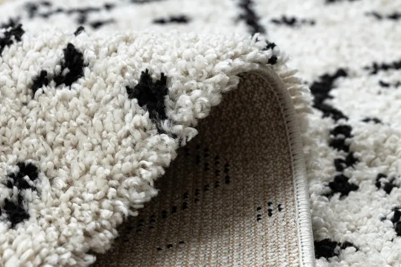 Dywany Łuszczów, Behúň Berber Tetuan B751 cream, 70x200, biela, obývacia izba