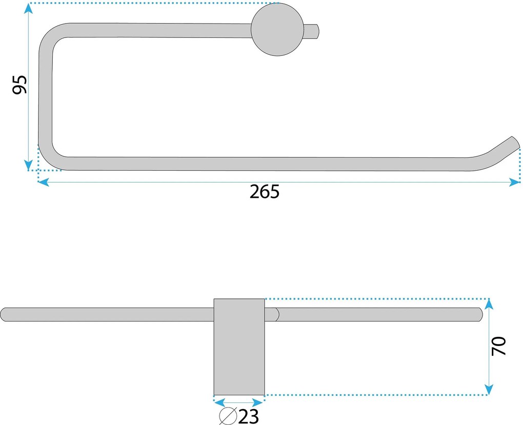 Rea Otto, nástenný kúpeľňový vešiak, A62310G, zlatá lesklá, REA-42021