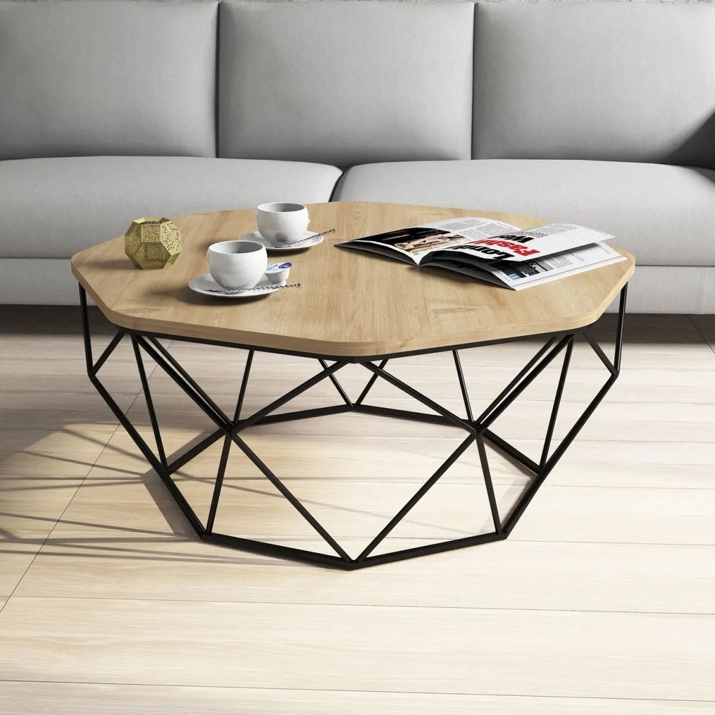 Konferenční stolek Diamond 90 cm dub přírodní
