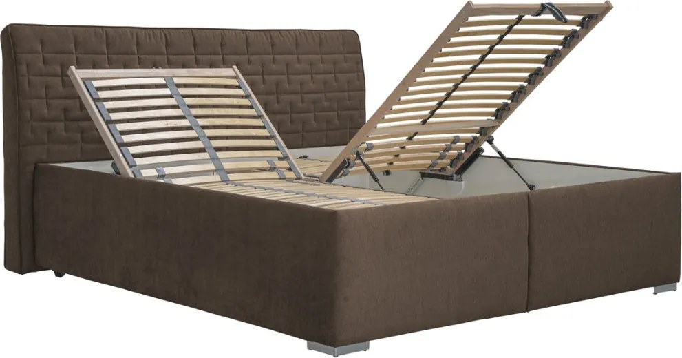 Posteľ Rita 180x200 cm, hnedá látka