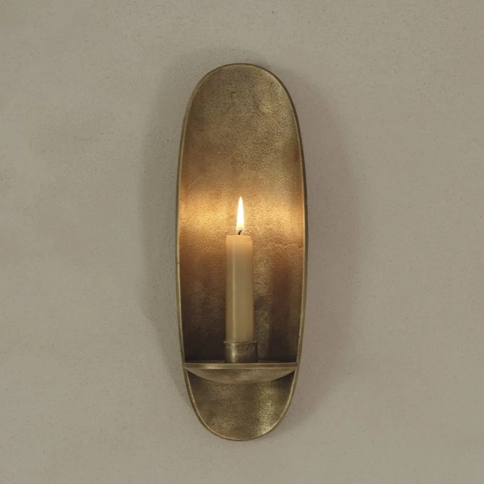 Ferm Living Nástenný svícen Agapé Brass