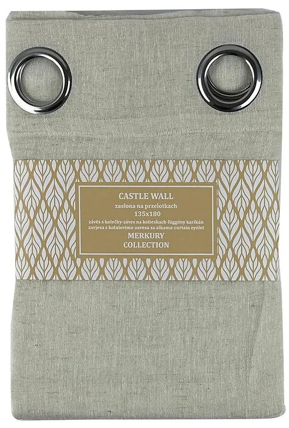 Záves na prechodkách Castle Wall 135x180 natural Merkury Home