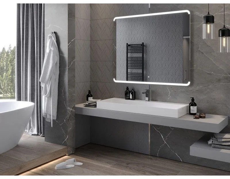 Mexen Nida, LED kúpeľňové zrkadlo s podsvietením 120x100 cm, 6000K, ochrana proti zahmlievaniu, 9806-120-100-611-00