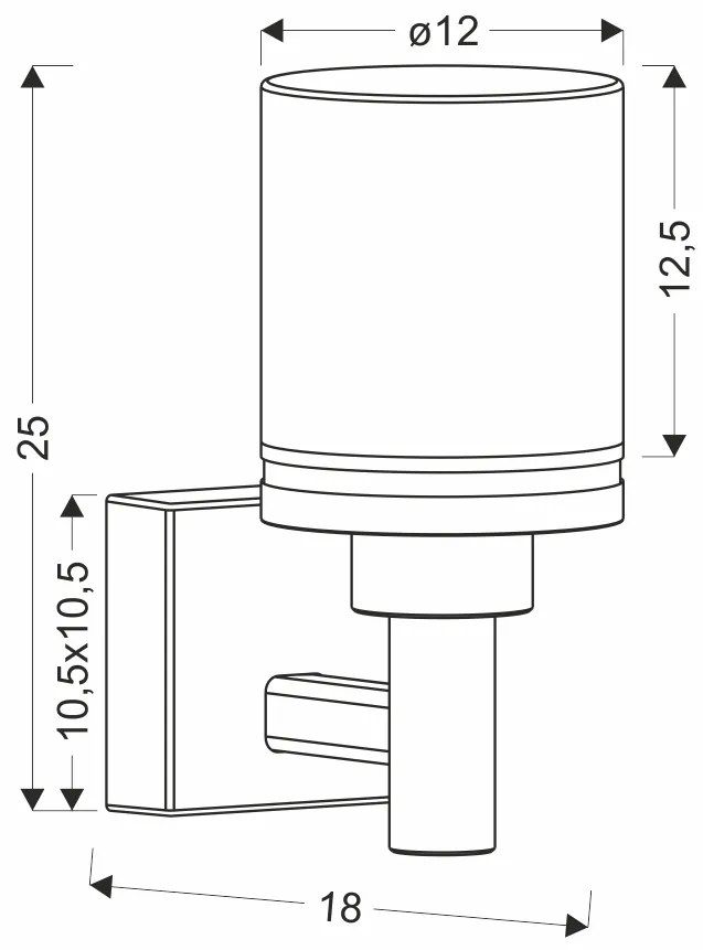 Candellux Čierne fasádne LED svietidlo Saponia 12W IP65 21-32386