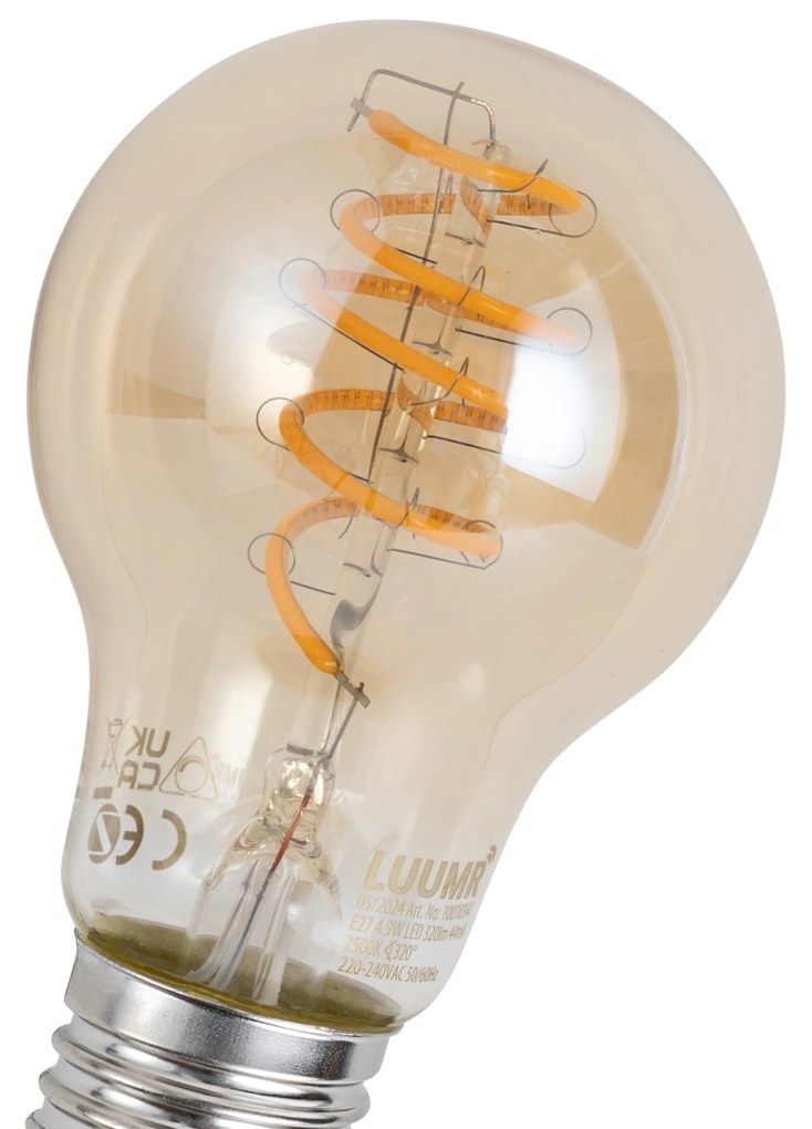 Inteligentná stmievateľná LED žiarovka E27 A60 Jantárová 4,9 W 320 lm 2500 K