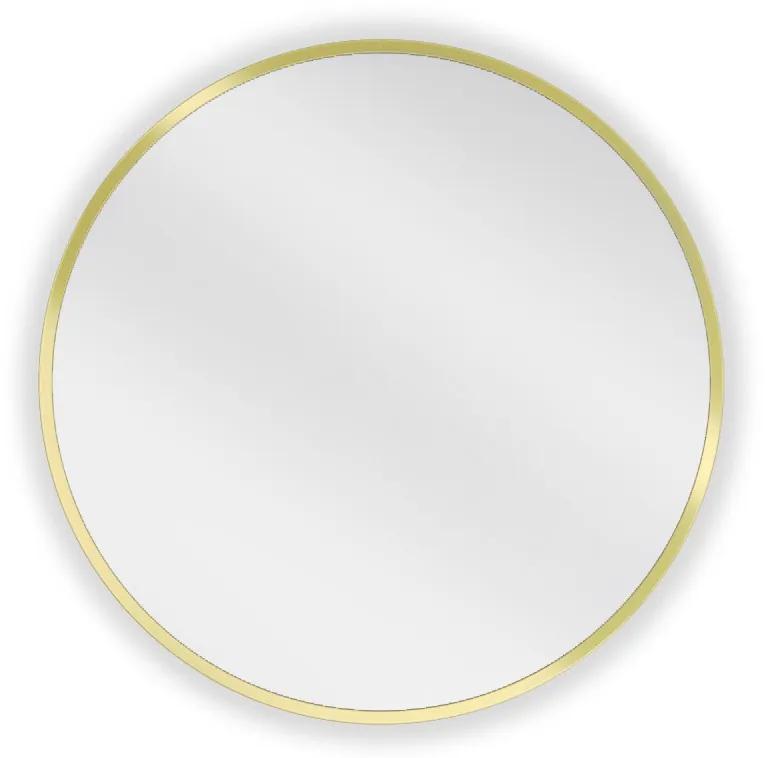 Mexen Loft, okrúhle kúpeľňové zrkadlo 40 cm, farba rámu zlatá lesklá, 9850-040-040-000-50