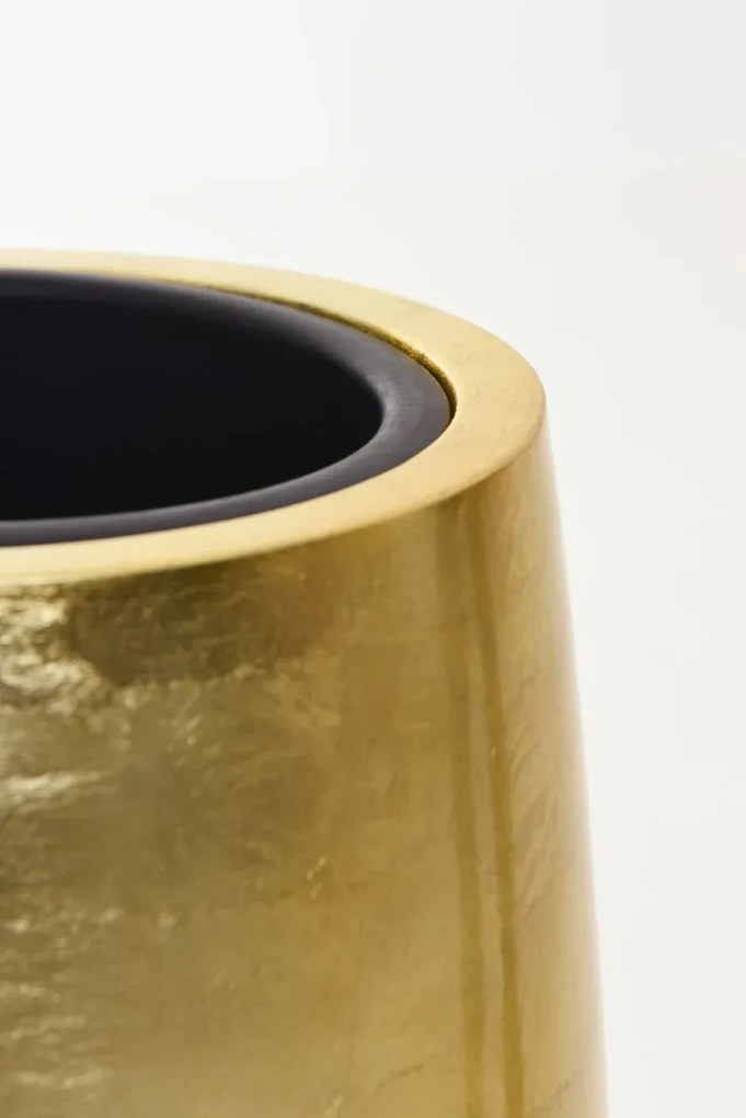 Kvetináč MAGNUM, sklolaminát, výška 80 cm, zlatý lesk