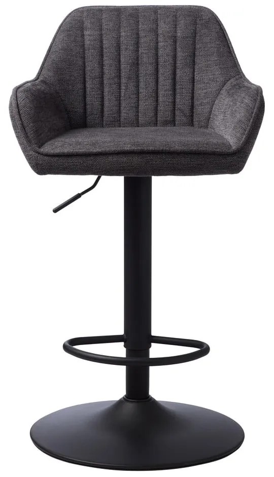 Tmavosivá barová stolička s nastaviteľnou výškou Nolan – Unique Furniture