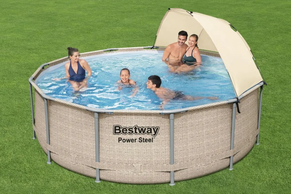 Bazén so strieškou 396x107 cm Power Steel Bestway - 5614V