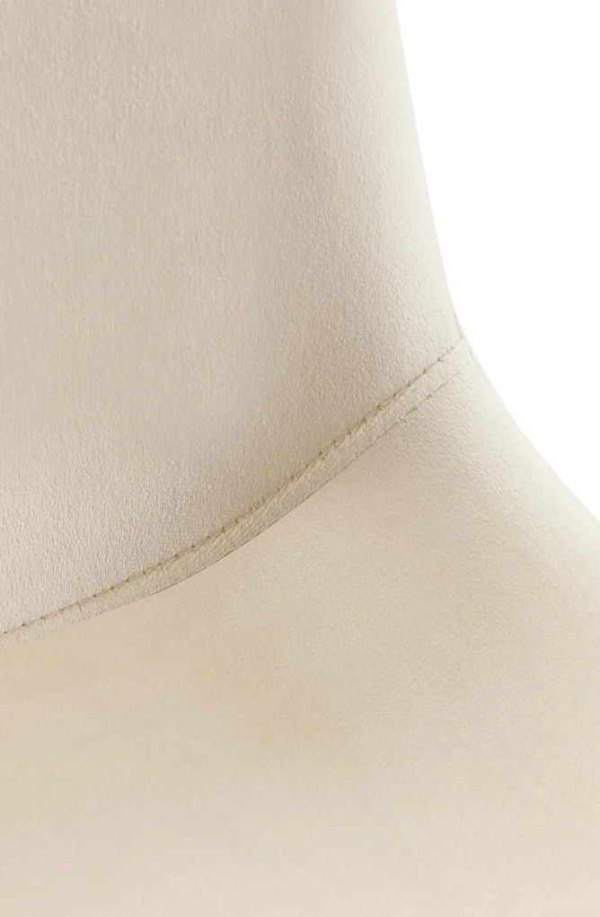 Jedálenská stolička Lewes - zamat - Krémová