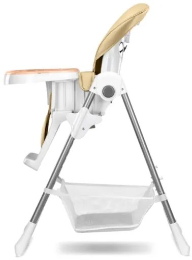 Lionelo - Detská jedálenská stolička LINN PLUS biela/béžová