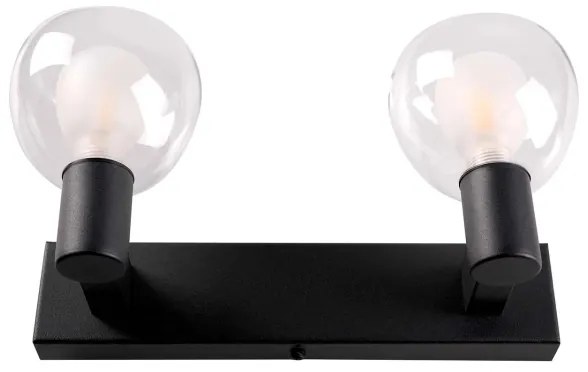 Kúpeľňové nástenné svietidlo POLA 2xG9/5W/230V IP44 čierne/číre