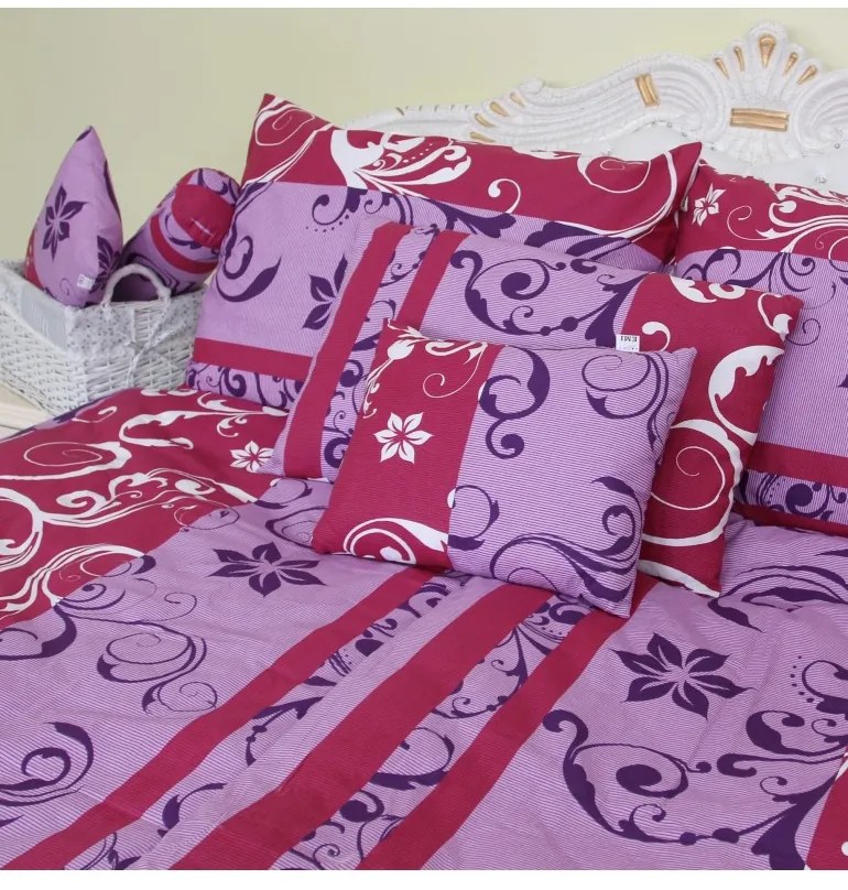 Obliečky Lilien fialové satén EMI, Štandardný set jednolôžko obsahuje 1x 140x200 + 1x 70x90