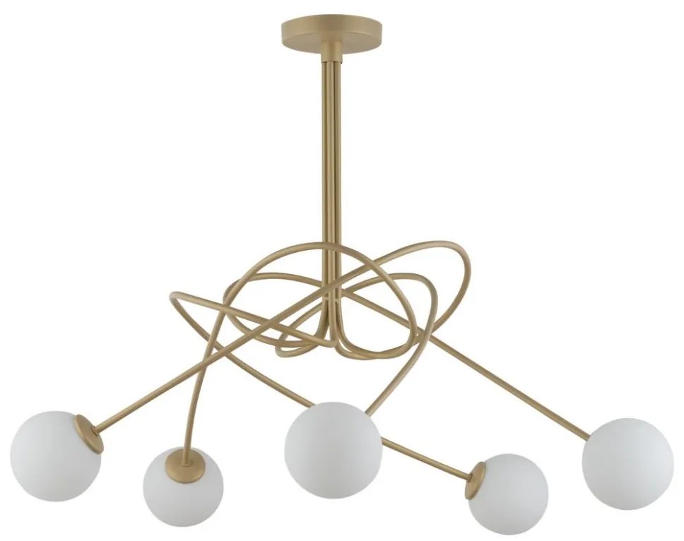 Luster na tyči VELVET 5xG9/12W/230V zlatá