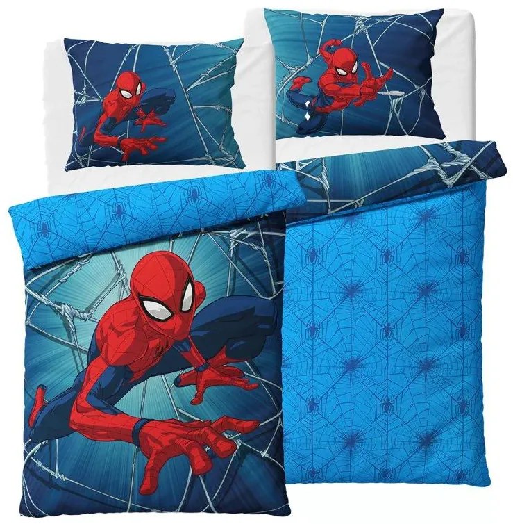 Jerry Fabrics Bavlněné obliečky 140x200 + 70x90 cm - Spider-man Vracia úder