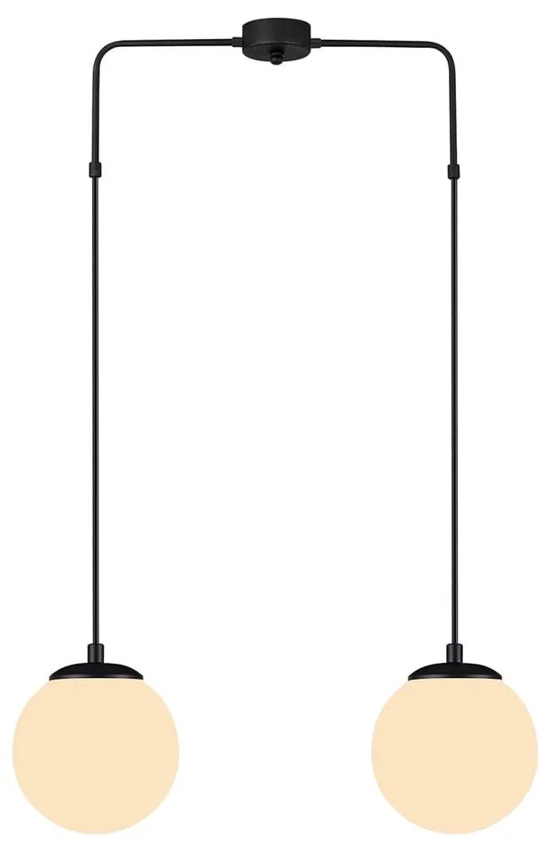 Čierne závesné svietidlo Squid Lighting Efe, výška 100 cm