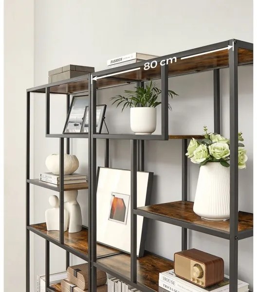 Knižnica NAVARO hnedá/čierna