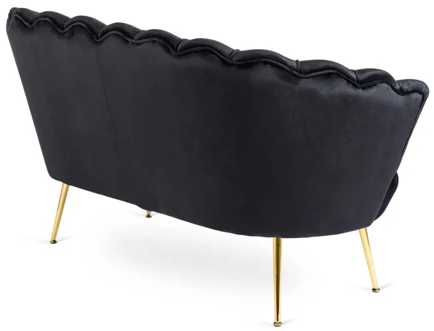 Vintino zamatová sedačka ZORAYA čierna