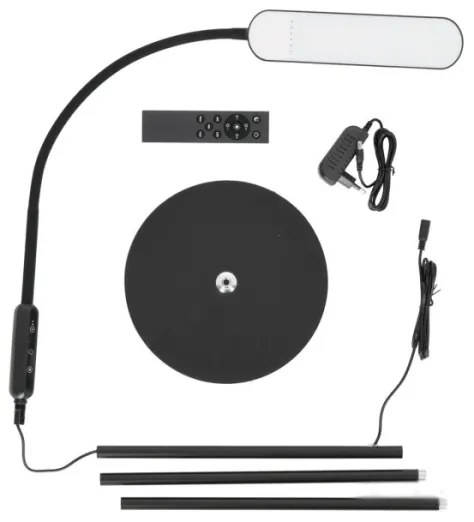 LED Stmievateľná stojacia lampa TEILO LED/10W/230V 3000/4000/6500K čierna + DO