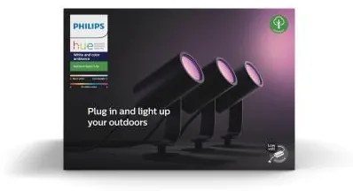 PHILIPS HUE Vonkajšie nástenné / zemné LED inteligentné osvetlenie HUE LILY s funkciou RGB, 8W, teplá biela-stud