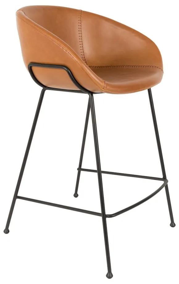 Sada 2 hnedých barových stoličiek Zuiver Feston, výška sedu 65 cm