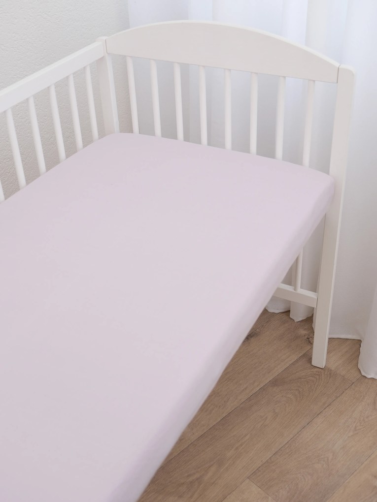 Jersey plachta do postieľky Classic 60 x 120 cm – lila