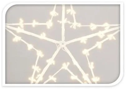 Vianočná LED dekorácia White star, 80 cm