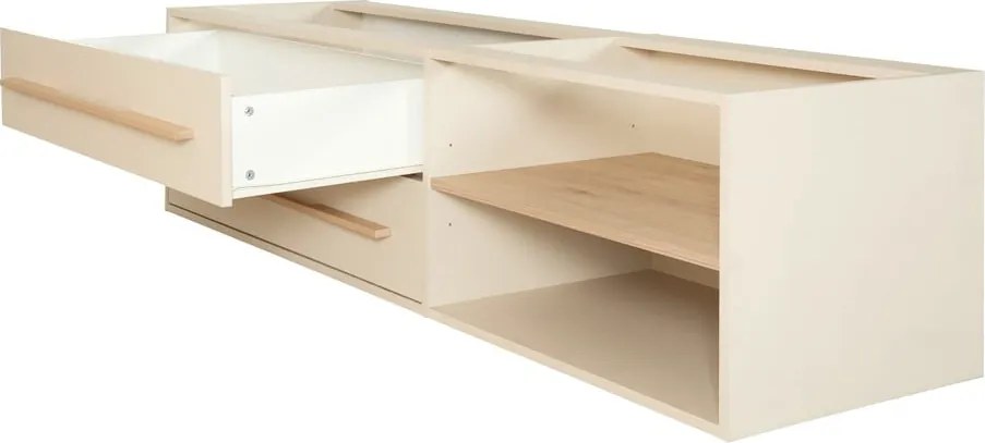 Béžová detská posteľ s úložným priestorom bez roštu 90x200 cm Captain – Roba