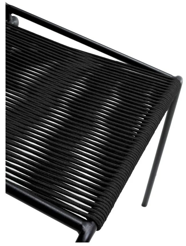 Čierne kovové stohovateľné jedálenské stoličky v súprave 2 ks Emily – Marckeric