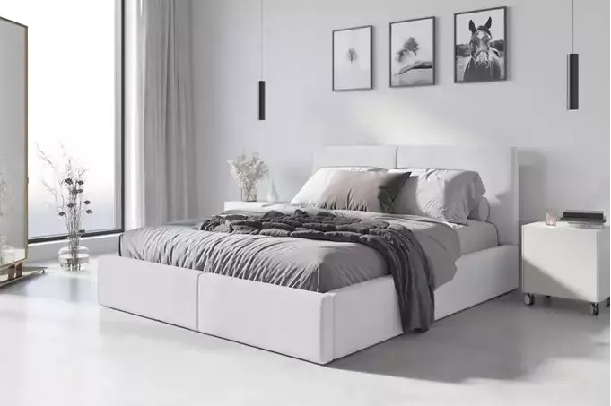 Posteľ HILTON WHITE s úložným priestorom 160x200 cm,