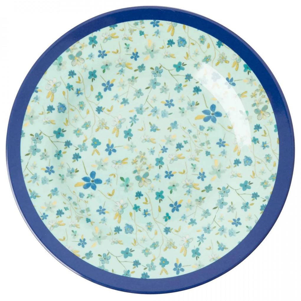 rice Melamínový tanier Blue Floral 20 cm