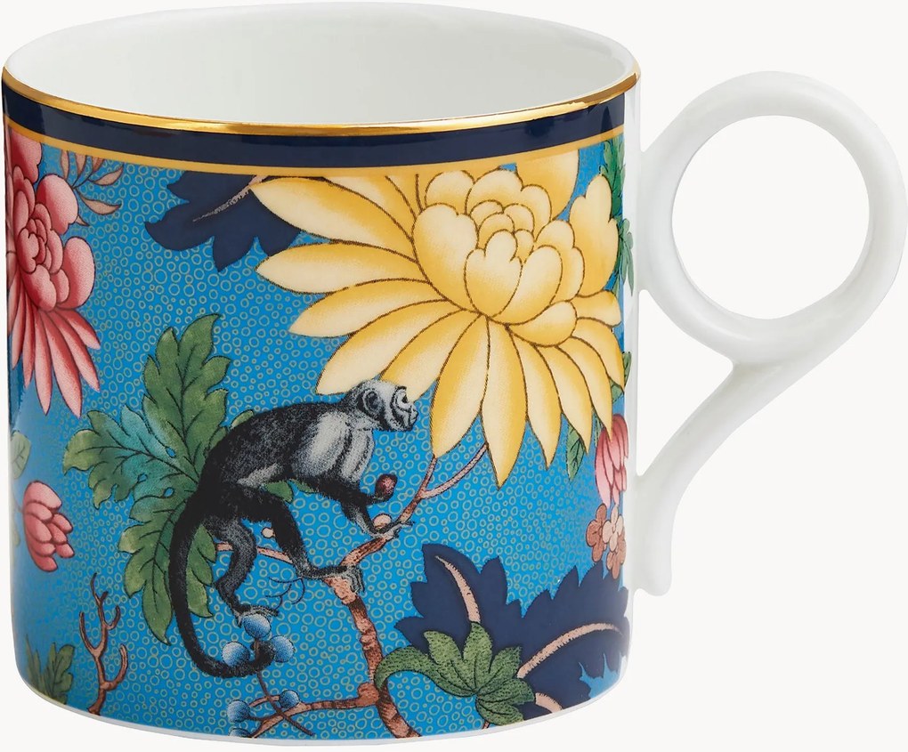 Hrnček z jemného kostného porcelánu Wonderlust Sapphire Garden