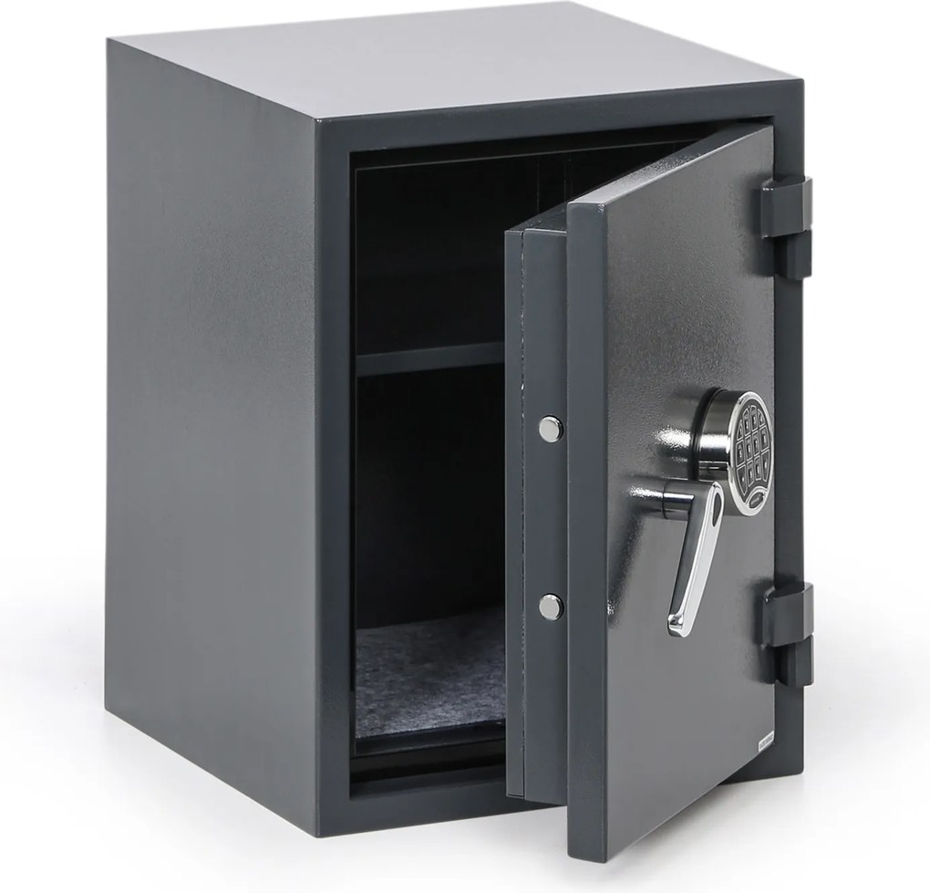 Ohnivzdorný nábytkový trezor s elektronickým zámkom, trieda S2, 580 x 440 x 435 mm