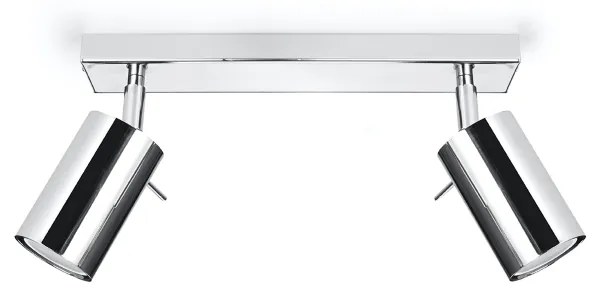 Bodové svietidlo Ring, 2x chrómové kovové tienidlo, (možnosť polohovania)