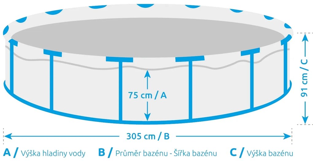 Marimex | Bazén Marimex Florida 3,05x0,91 m so zabudovaným skimmerom - motív TEAK | 10340284