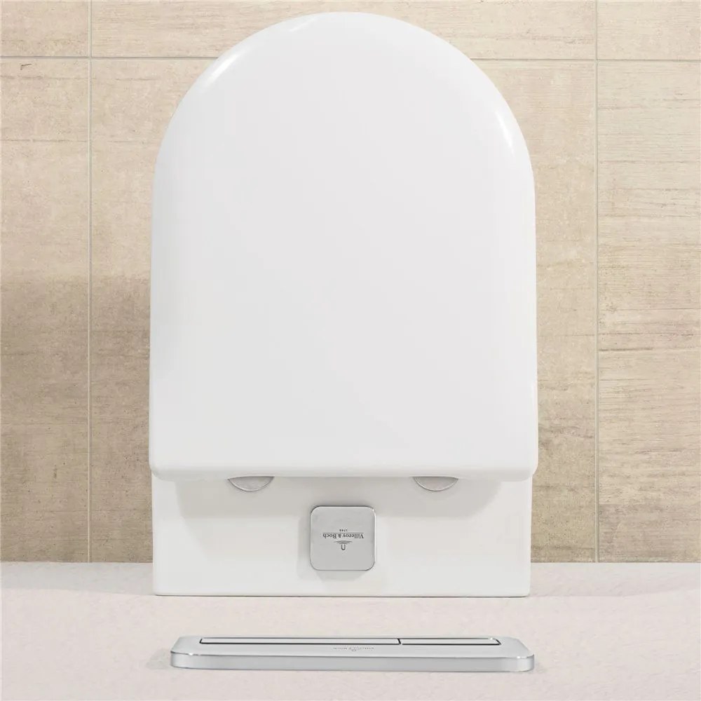 VILLEROY &amp; BOCH Subway 2.0 WC sedátko s poklopom SlimSeat, s funkciou QuickRelease a Softclosing, biela alpská, 9M78S101