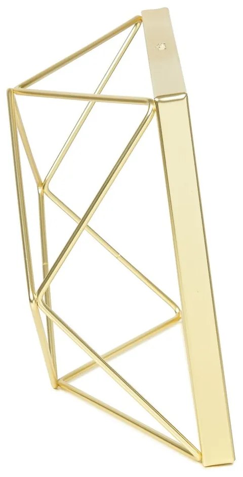 Kovový stojací/na stenu rámček v zlatej farbe 15x20 cm Prisma – Umbra