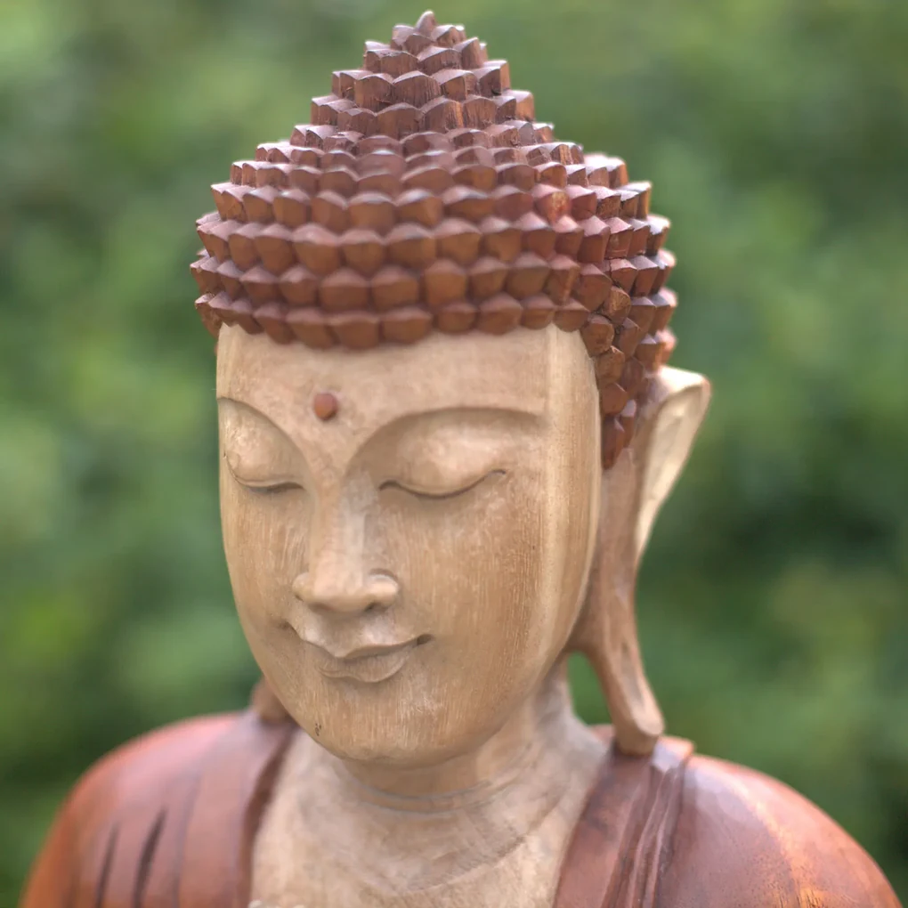 Ručne vyrezávaná socha Buddhu - Premýšľajúci Buddha 30cm