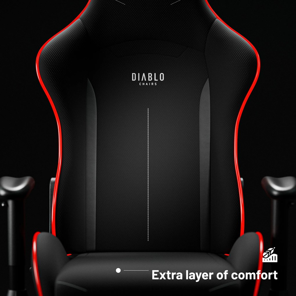 Čierne herné kreslo s LED RGB osvetlením: Diablo X-Starter