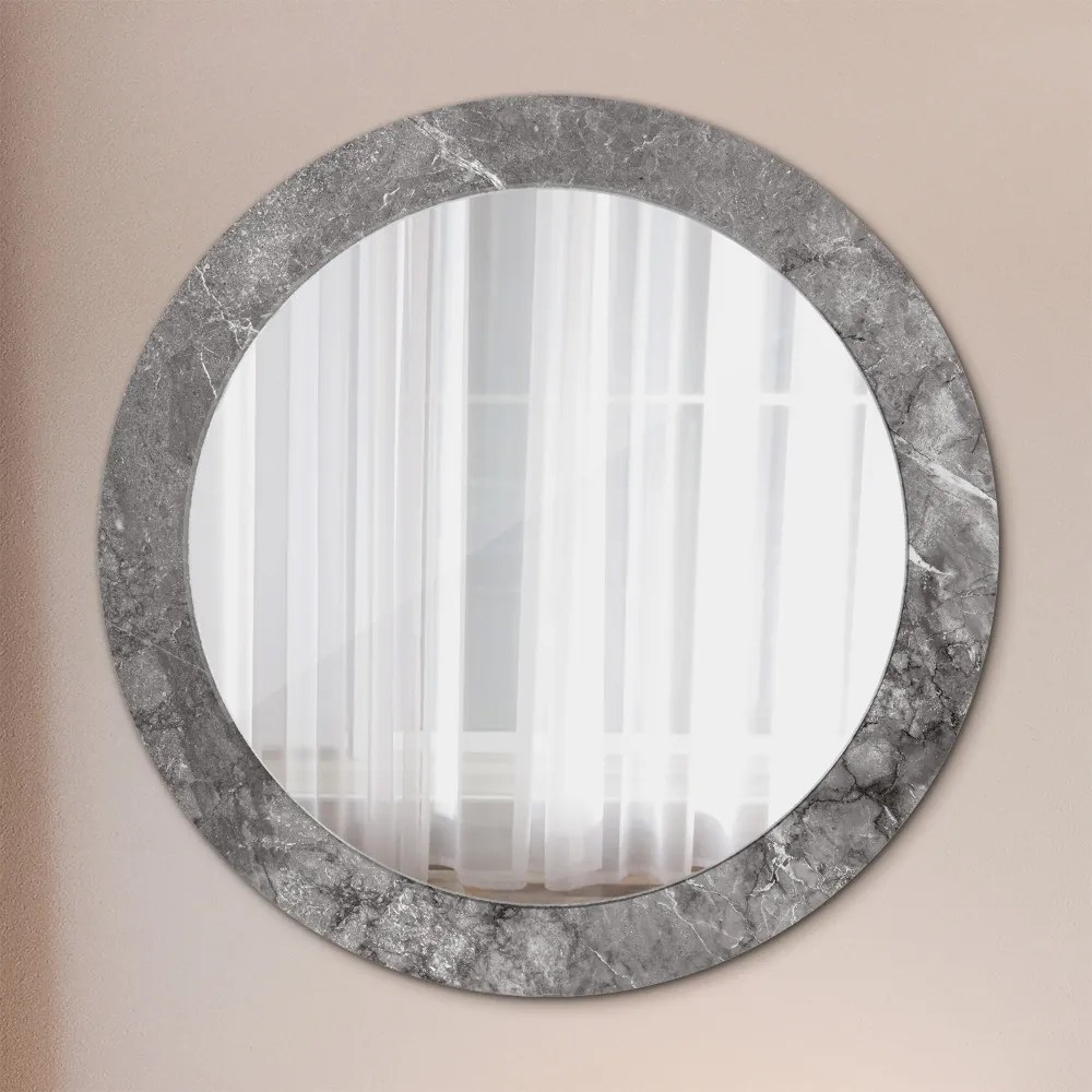 Okrúhle ozdobné zrkadlo Rustikálny mramor fi 70 cm