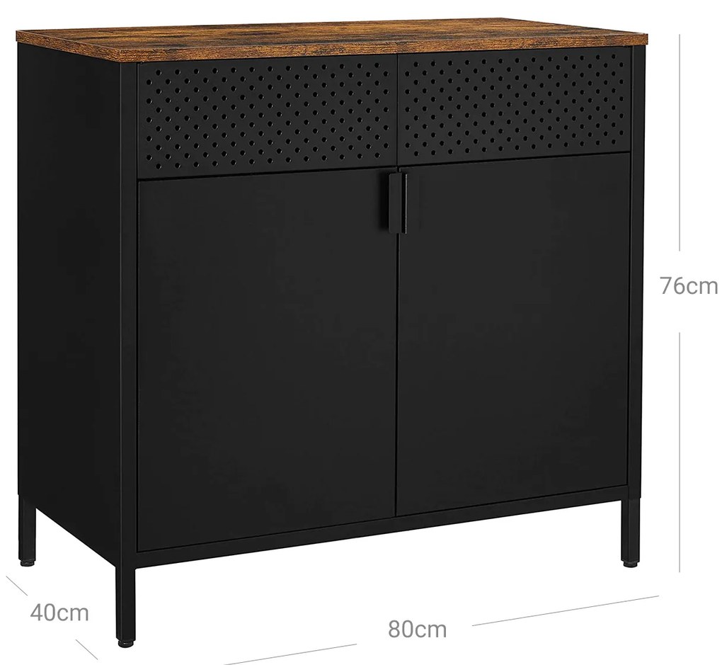 Úložná skrinka Vasagle TEDUO čierna