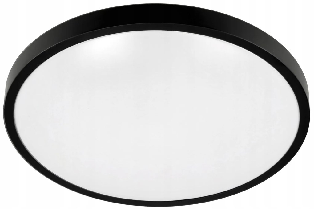BERGE Prisadený LED stropný panel 18W 1440lm Okrúhly čierny NW