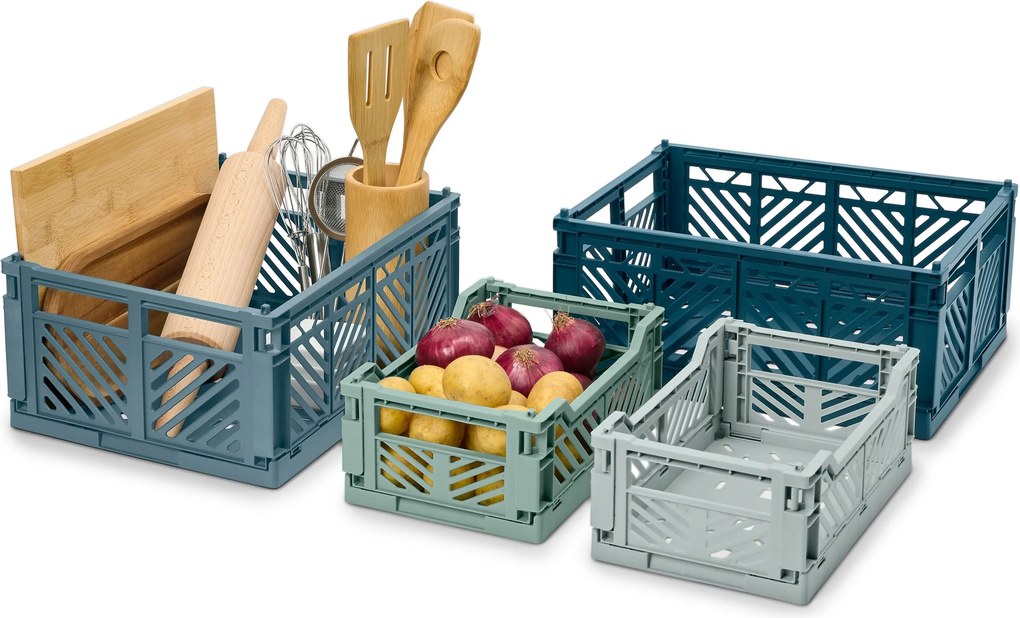 4 skladacie úložné debničky