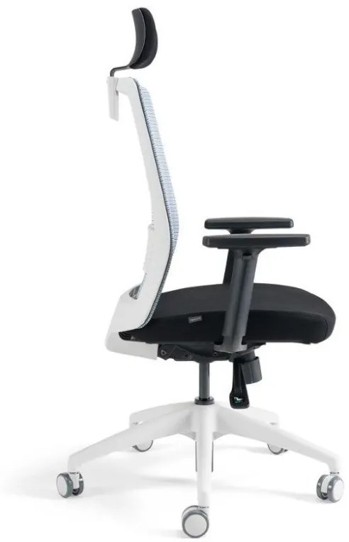 Kancelárska ergonomická stolička S30 — látka, viac farieb S podhlavníkom Modrá