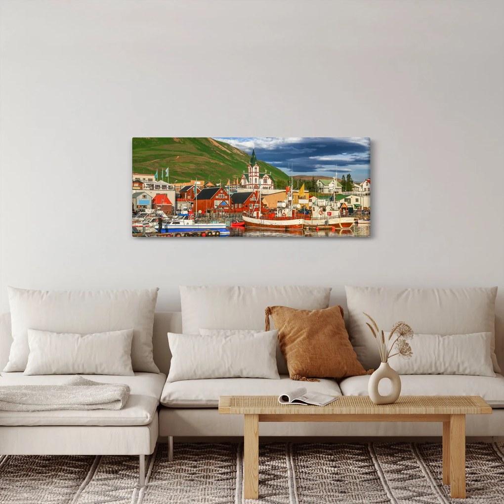 Obraz - Húsavík (120x50 cm)