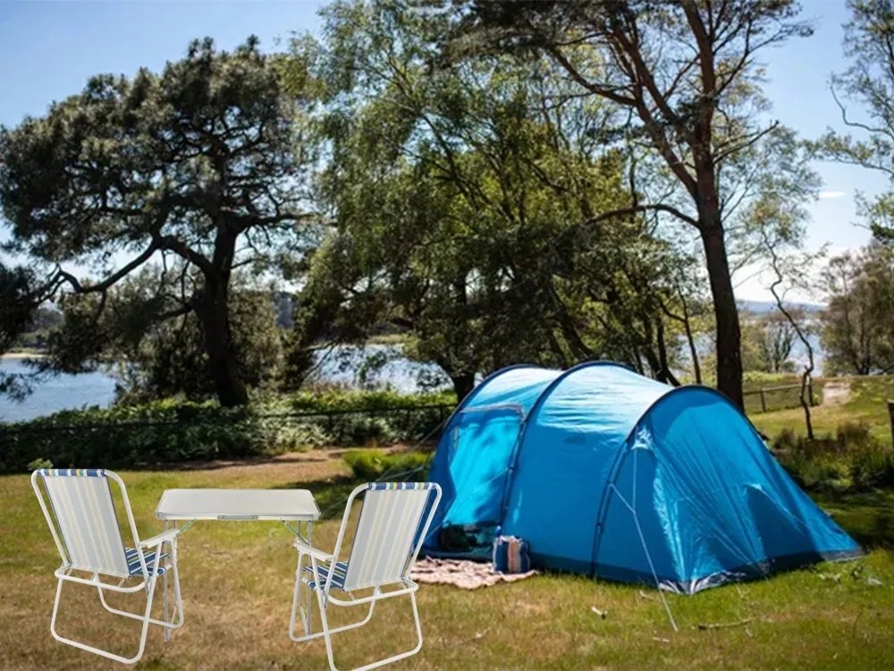 Verk 14414 Turistické skladacie kreslo modro-žlté