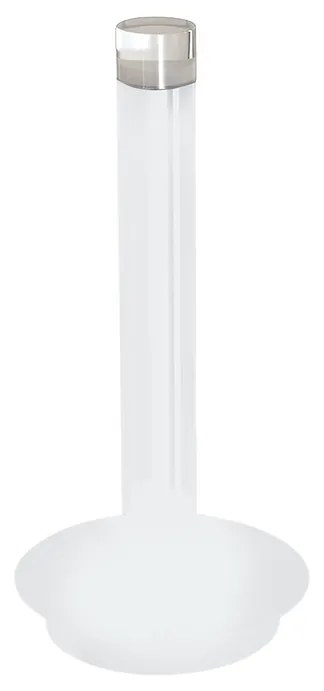 Stolná lampa Alba, 1x biele kovové tienidlo, w