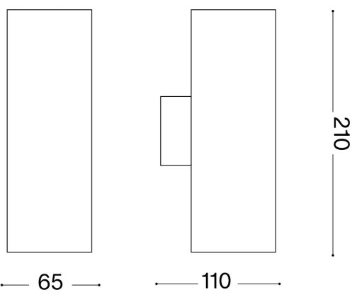 Ideal Lux - Vonkajšie nástenné svietidlo GUN 2xGU10/35W/230V IP44 antracit