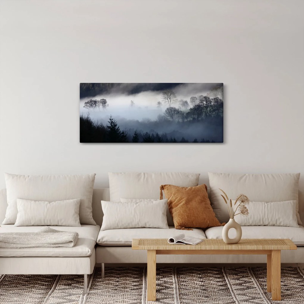 Obraz hmly nad lesom (120x50 cm)