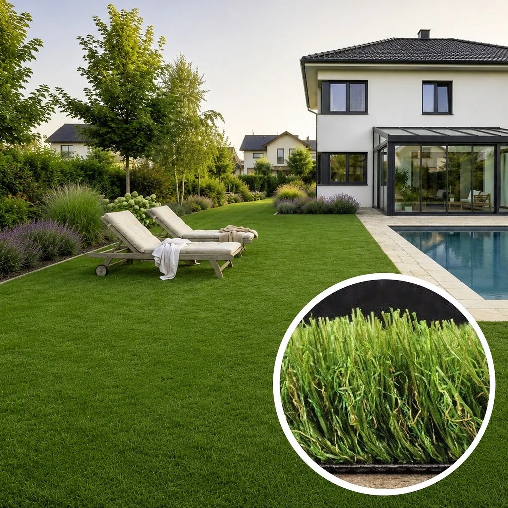 Artificial grass specialists, Umelá tráva Princess, na mieru, šíře 4m, zelená
